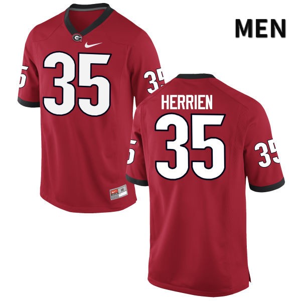 Georgia Bulldogs Men's Brian Herrien #35 Red Stitched College UGA Football Jersey 23LX015EQ